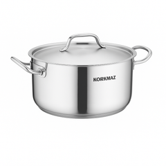Proline Stainless Steel Casserole with Lid – 20x12 cm (3.8 L) & 24x14 cm (6.2 L) - Habitt