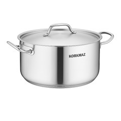 Proline Stainless Steel Casserole with Lid – 20x12 cm (3.8 L) & 24x14 cm (6.2 L) - Habitt