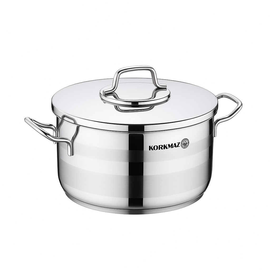 Astra2 Stainless Steel Casserole with Lid – Available in 20x11.5 cm, 28x16 cm & 30x18 cm - Habitt