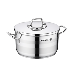 Astra2 Stainless Steel Casserole with Lid – Available in 20x11.5 cm, 28x16 cm & 30x18 cm - Habitt