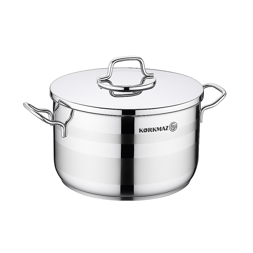Astra2 Stainless Steel Casserole with Lid – Available in 20x11.5 cm, 28x16 cm & 30x18 cm - Habitt