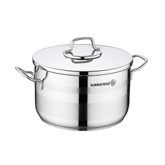 Astra2 Stainless Steel Casserole with Lid – Available in 20x11.5 cm, 28x16 cm & 30x18 cm - Habitt