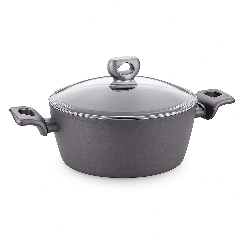 Nora Ceramic Casserole with Glass Lid – Available in 24x11.7 cm & 28x13.7 cm - Habitt