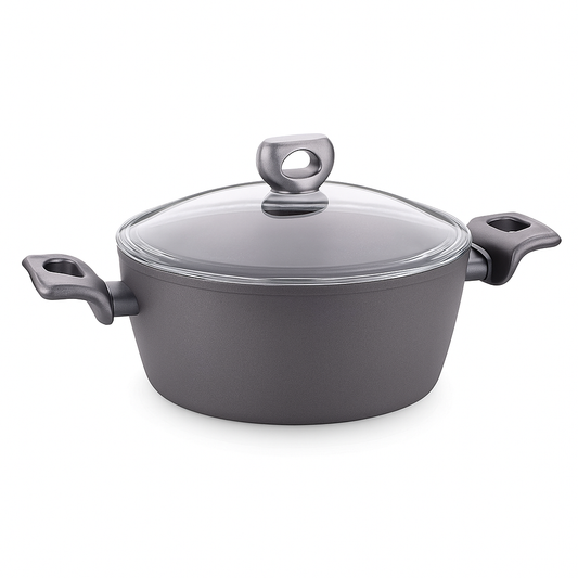 Nora Ceramic Casserole with Glass Lid – Available in 24x11.7 cm & 28x13.7 cm - Habitt