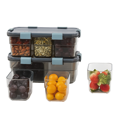 Acrylic Fridge Box Set – 3-Piece Fresh Storage Containers with Clip-Lock Lids for Fruits, Vegetables & Pantry Items - Habitt