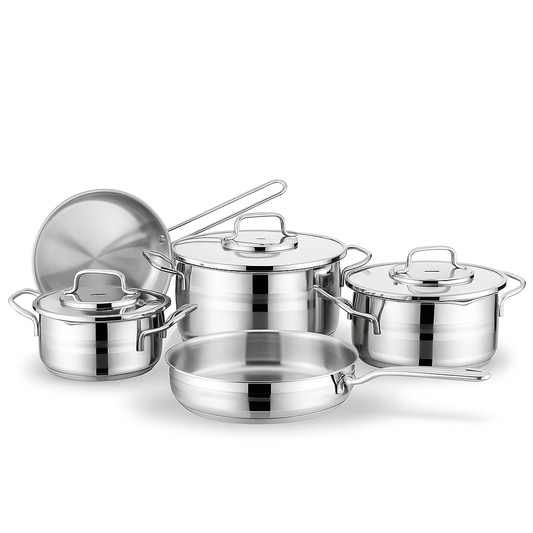 Astron 8-Piece Stainless Steel Cookware Set - Habitt