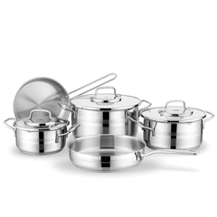 Astron 8-Piece Stainless Steel Cookware Set - Habitt