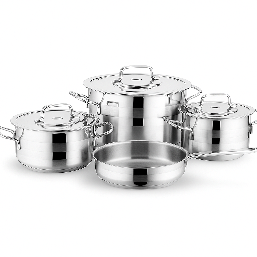 Astron 7-Piece Stainless Steel Cookware Set - Habitt