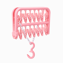 Small Baby Clothes Hanger – Foldable Multi-Clip Drying Rack for Baby Garments, Socks & Accessories - Habitt