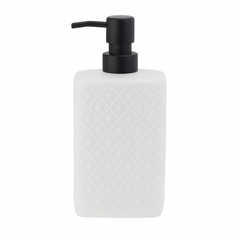 Premium White Plastic Liquid Soap Bottle – Sleek Square “Small-Box” Design with Pump Dispenser - Habitt