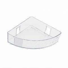 Clear Acrylic Bathroom Corner Shelf – Space-Saving Wall Organizer with Drain Design - Habitt