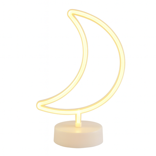 Neon Moon LED Light – Warm Yellow Crescent Night Lamp for Bedroom, Kids’ Room & Aesthetic Home Décor - Habitt