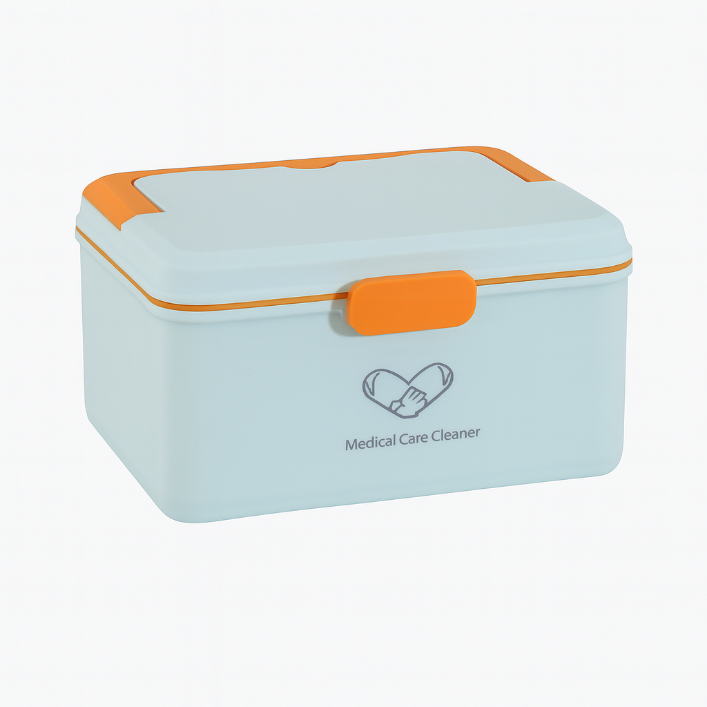 Compact Medicine Box – Secure Plastic Storage Case for Home & Travel Medication Organization - Habitt
