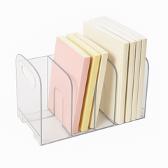 Desktop Book Rack Organizer – Multi-Slot Storage Shelf for Books, Notebooks & Office Accessories - Habitt