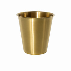 Golden Plain Drinking Glass – Premium Brass-Finish Tumbler for Everyday Use & Special Occasions - Habitt