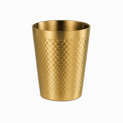 Hammered Golden Stainless Steel Glass – 350ml | Luxury Gold Finish Drinking Tumbler - Habitt