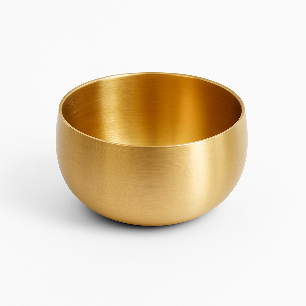 Golden Stainless Steel Soup Bowl – 12 cm | Premium Gold Finish Serving Bowl - Habitt