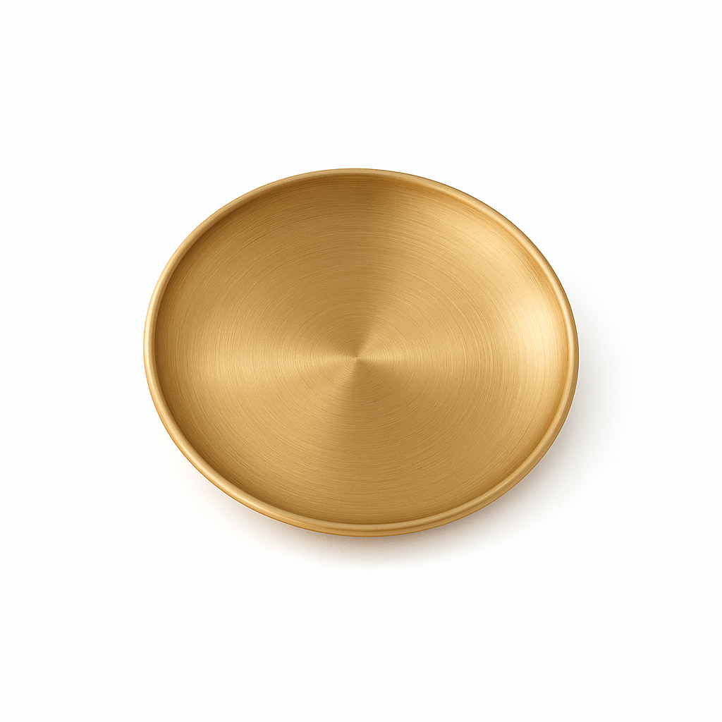Golden Stainless Steel Round Serving Tray – Multiple Sizes | Luxury Gold Finish Platters for Dining & Décor - Habitt