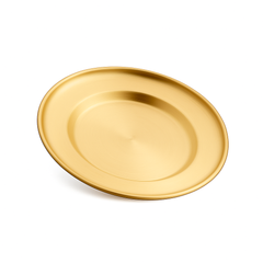 Golden Stainless Steel Plate – Juliana Style | Luxury Gold Finish Dinner Plate (20 cm, 23 cm, 26 cm, 30 cm) - Habitt