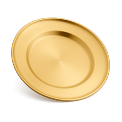 Golden Stainless Steel Plate – Juliana Style | Luxury Gold Finish Dinner Plate (20 cm, 23 cm, 26 cm, 30 cm) - Habitt