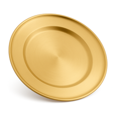 Golden Stainless Steel Plate – Juliana Style | Luxury Gold Finish Dinner Plate (20 cm, 23 cm, 26 cm, 30 cm) - Habitt