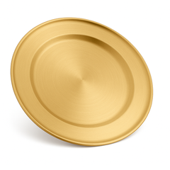 Golden Stainless Steel Plate – Juliana Style | Luxury Gold Finish Dinner Plate (20 cm, 23 cm, 26 cm, 30 cm) - Habitt