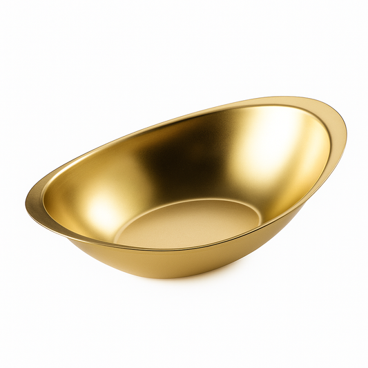 Golden Stainless Steel Gravy Serving Bowl | Luxury Gold Finish Oval Serveware for Dining & Entertaining - Habitt