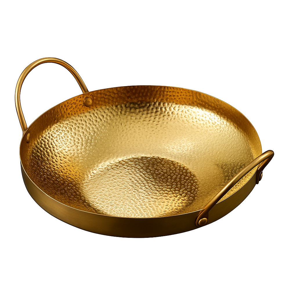 Hammered Golden Wok – 20 cm / 22 cm / 24 cm / 26 cm / 28 cm - Habitt
