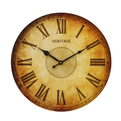 Ocean Wall Clock – Vintage Heritage Roman Numeral Wall Clock with Plastic Frame - Habitt