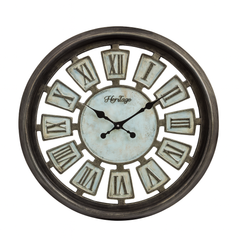 Heritage Wall Clock Numeral – 14-Inch Antique Roman Numeral Wall Clock with Vintage Metal-Look Plastic Frame - Habitt