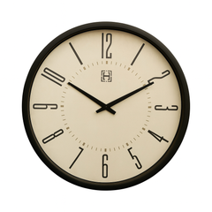 Heritage “Moon Time” Wall Clock 20" – Modern Minimalist Design with Black Plastic Frame - Habitt