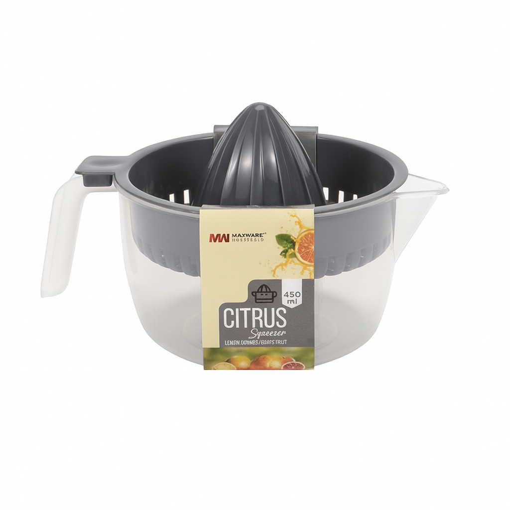 Maxware Citrus Squeezer 450ml – BPA-Free Manual Juicer for Fresh Orange, Lemon & Lime Juice - Habitt