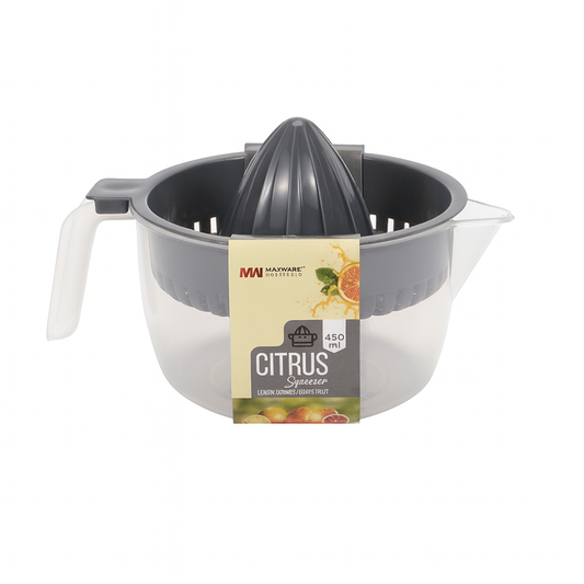 Maxware Citrus Squeezer 450ml – BPA-Free Manual Juicer for Fresh Orange, Lemon & Lime Juice - Habitt