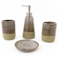 4 Pcs Bathroom Set – Bath Accessory Set - Habitt