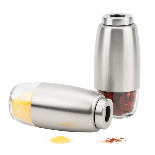 1Pc Stainless Steel Salt & Pepper Shaker – Sleek Modern Design (CH-23, Single Piece) - Habitt