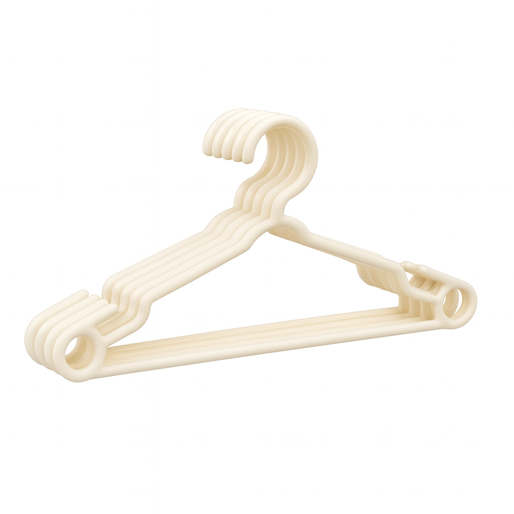 (PACK OF 6) Cloth Hangers – Durable Plastic Hangers - Habitt