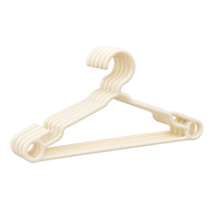 (PACK OF 6) Cloth Hangers – Durable Plastic Hangers - Habitt