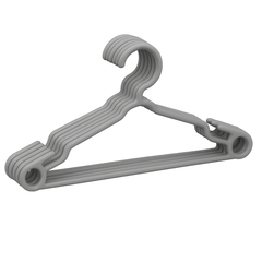 (PACK OF 6) Cloth Hangers – Durable Plastic Hangers - Habitt
