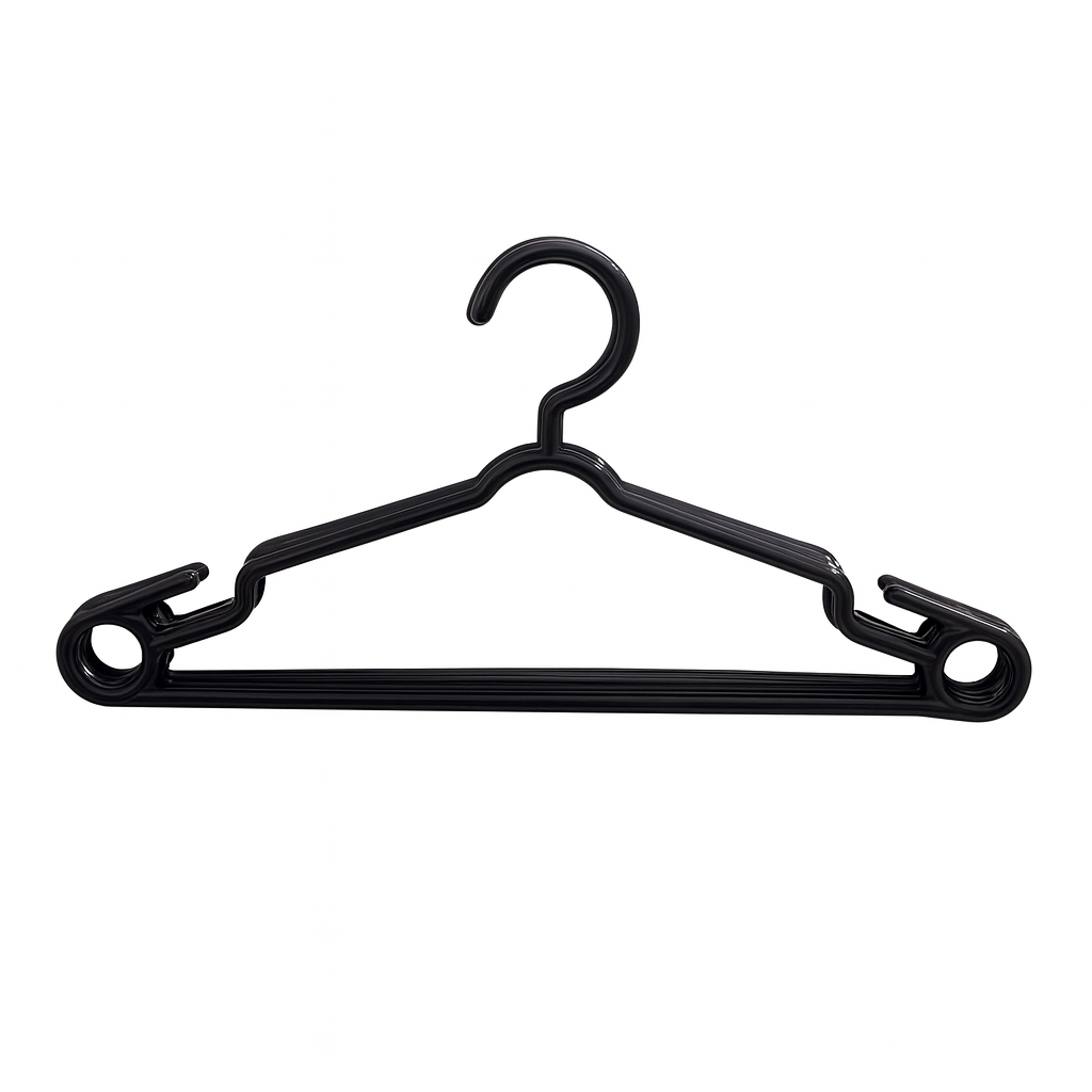 (PACK OF 6) Cloth Hangers – Durable Plastic Hangers - Habitt