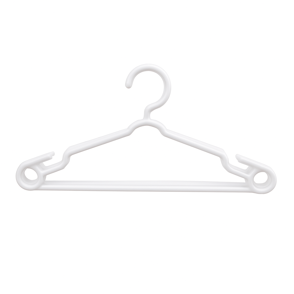 (PACK OF 6) Cloth Hangers – Durable Plastic Hangers - Habitt