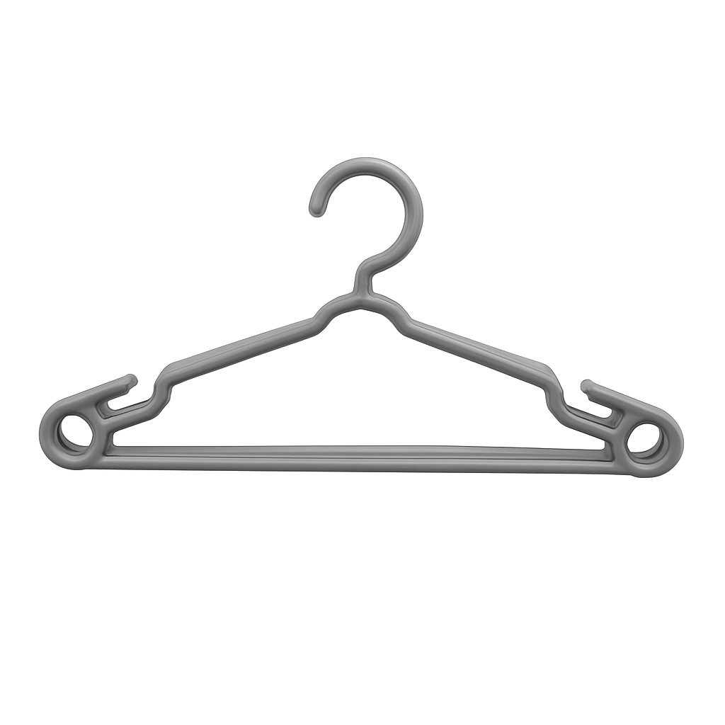 (PACK OF 6) Cloth Hangers – Durable Plastic Hangers - Habitt