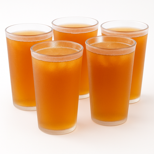 [Pack of 6] Frosted Glass Tumblers – Elegant Drinkware for Home & Parties - Habitt