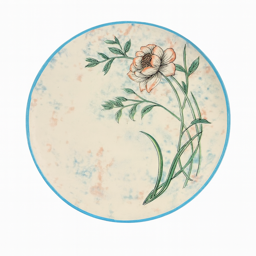 Floral Ceramic Dinner Plate – 4-12c - Habitt