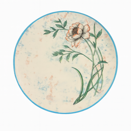 Floral Ceramic Dinner Plate – 4-12c - Habitt