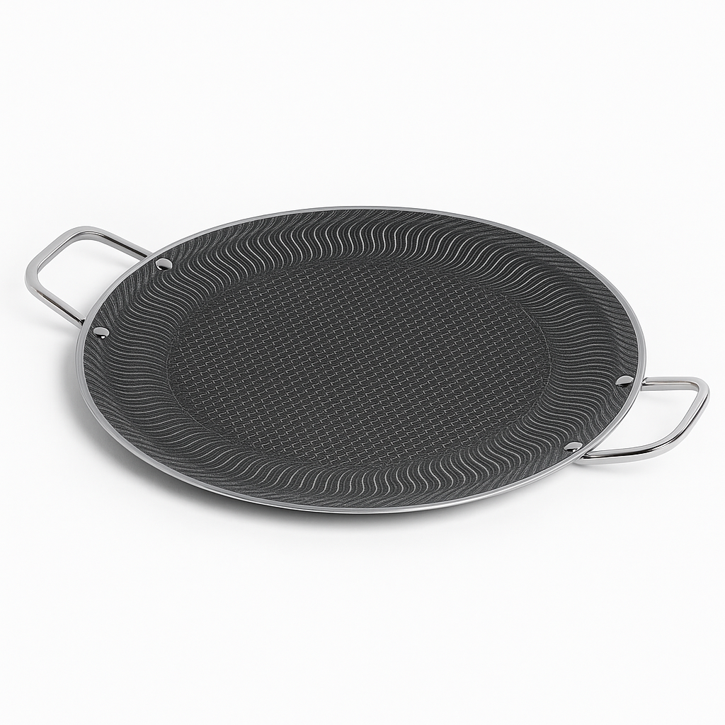 Premium Stainless Steel Non-Stick Tawa | Heavy-Duty Cookware with Dual Handles | 28 cm & 34 cm Sizes | Induction & Gas Compatible Flat Pan - Habitt