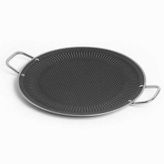 Premium Stainless Steel Non-Stick Tawa | Heavy-Duty Cookware with Dual Handles | 28 cm & 34 cm Sizes | Induction & Gas Compatible Flat Pan - Habitt
