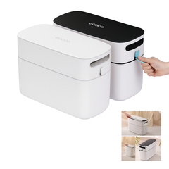 ECOCO Plastic Trash Can – Compact Waste Bin with Lid (Assorted Colors) - Habitt