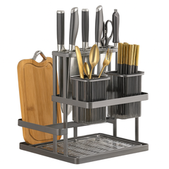 Iron Kitchen Utensil Rack – Multifunctional Countertop Organizer - Habitt