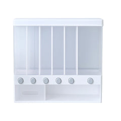 Wall-Mounted Rice &amp; Cereal Dispenser – 10kg Multi-Compartment Grain Storage Container - Habitt