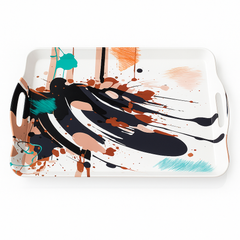 Crystal Serving Tray – Rectangular with Handles - Habitt